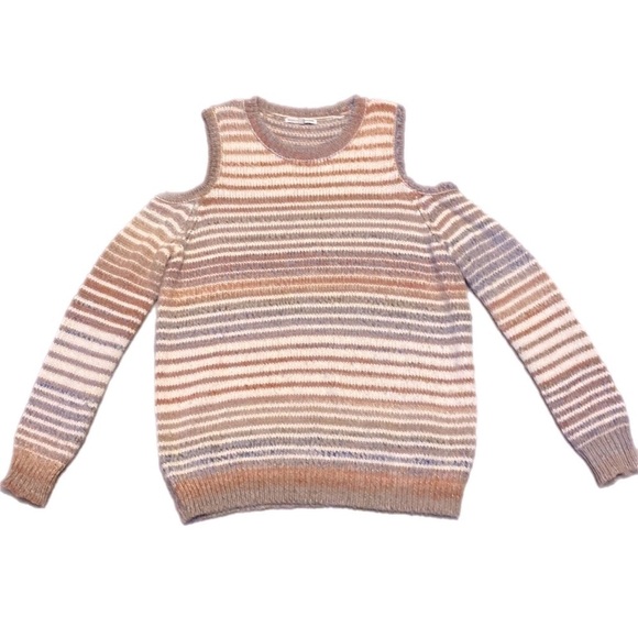 Rebecca Minkoff Page stripe cold shoulder sweater size large - Picture 4 of 14